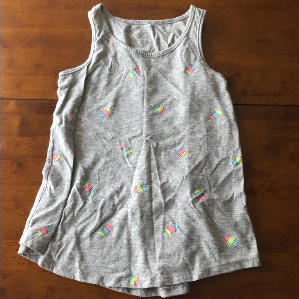 Girl’s “Justice” Tank Top, Sz 12, Popsicle Graphic